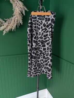 Shien Leopard Midi Skirt L